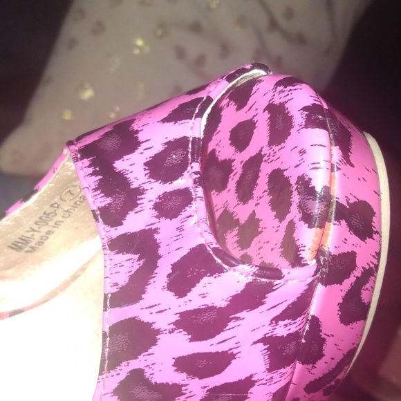 Ami clubwear pink leopard pattern heels sz 7 - Picture 8 of 17